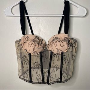 Female Silhouette Nude Corset Top